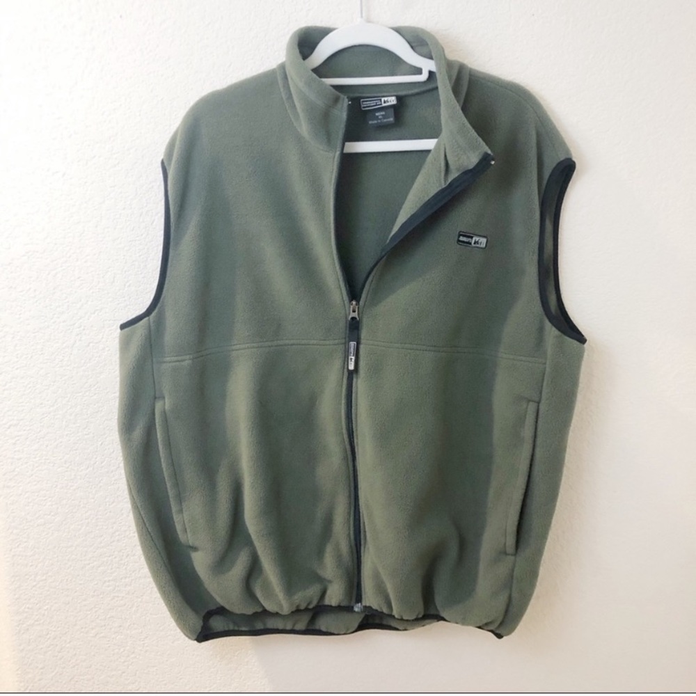 REI green soft vest